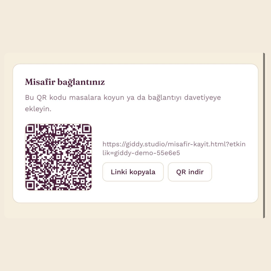 QR kodunuz